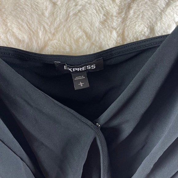 Beautiful Black Blouse from Express with Adjustable Straps and Tie for Waist!! - Picture 3 of 5
